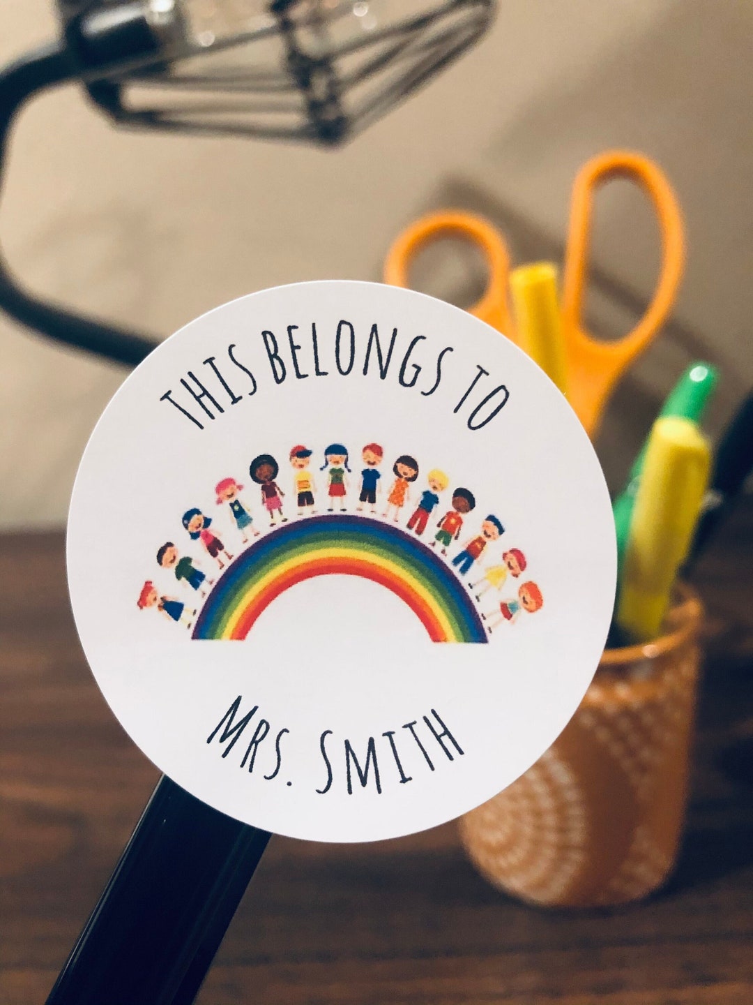 Personalized Classroom Stickers: Teacher Book Labels - Etsy