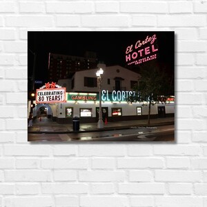 El Cortez Hotel in Las Vegas, Nevada Picture - Canvas or Photo Print in Colour or Black and White