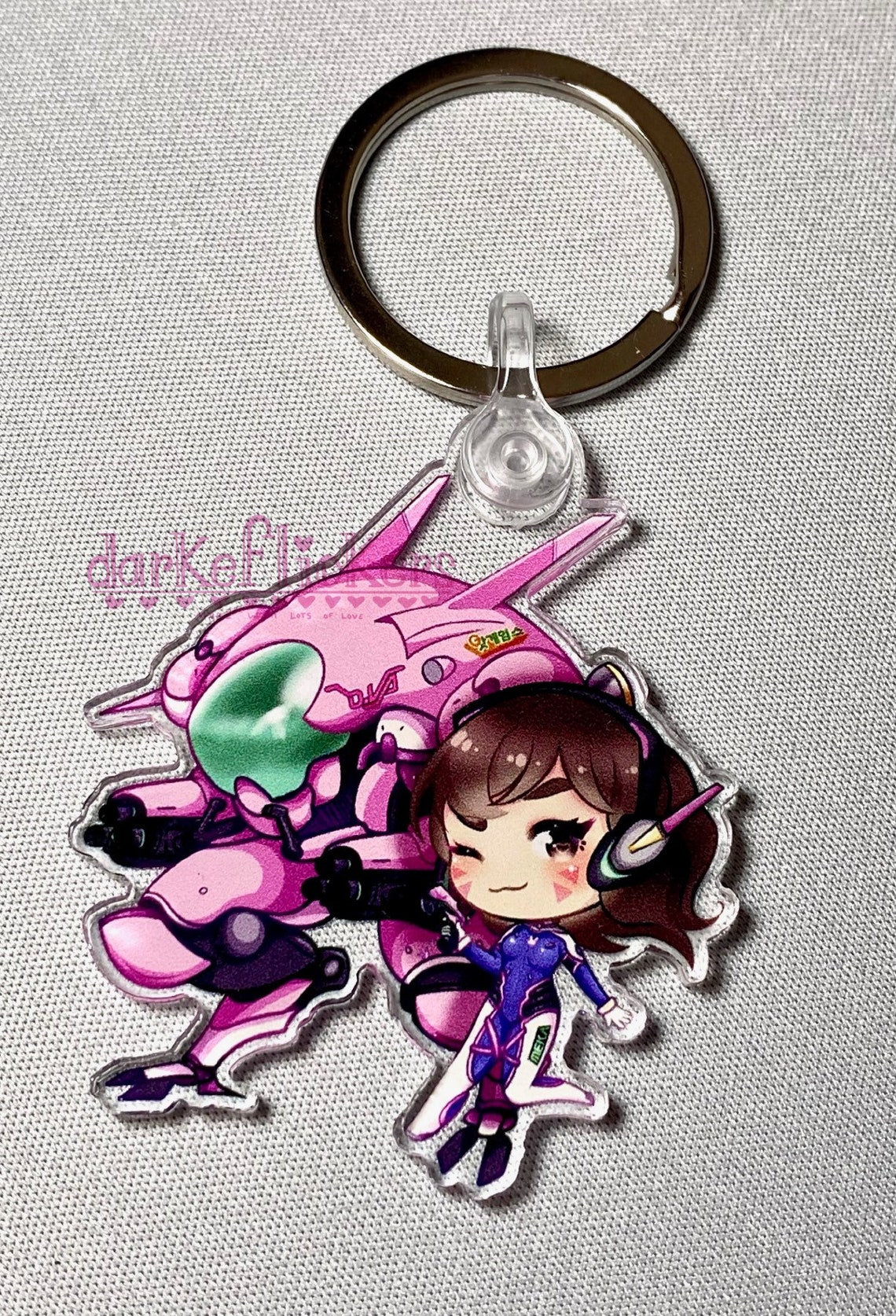 Overwatch d.va keychain Etsy