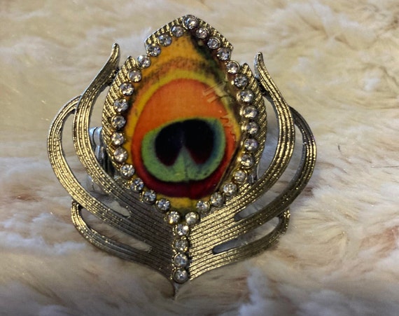 Vintage peacock sale ring