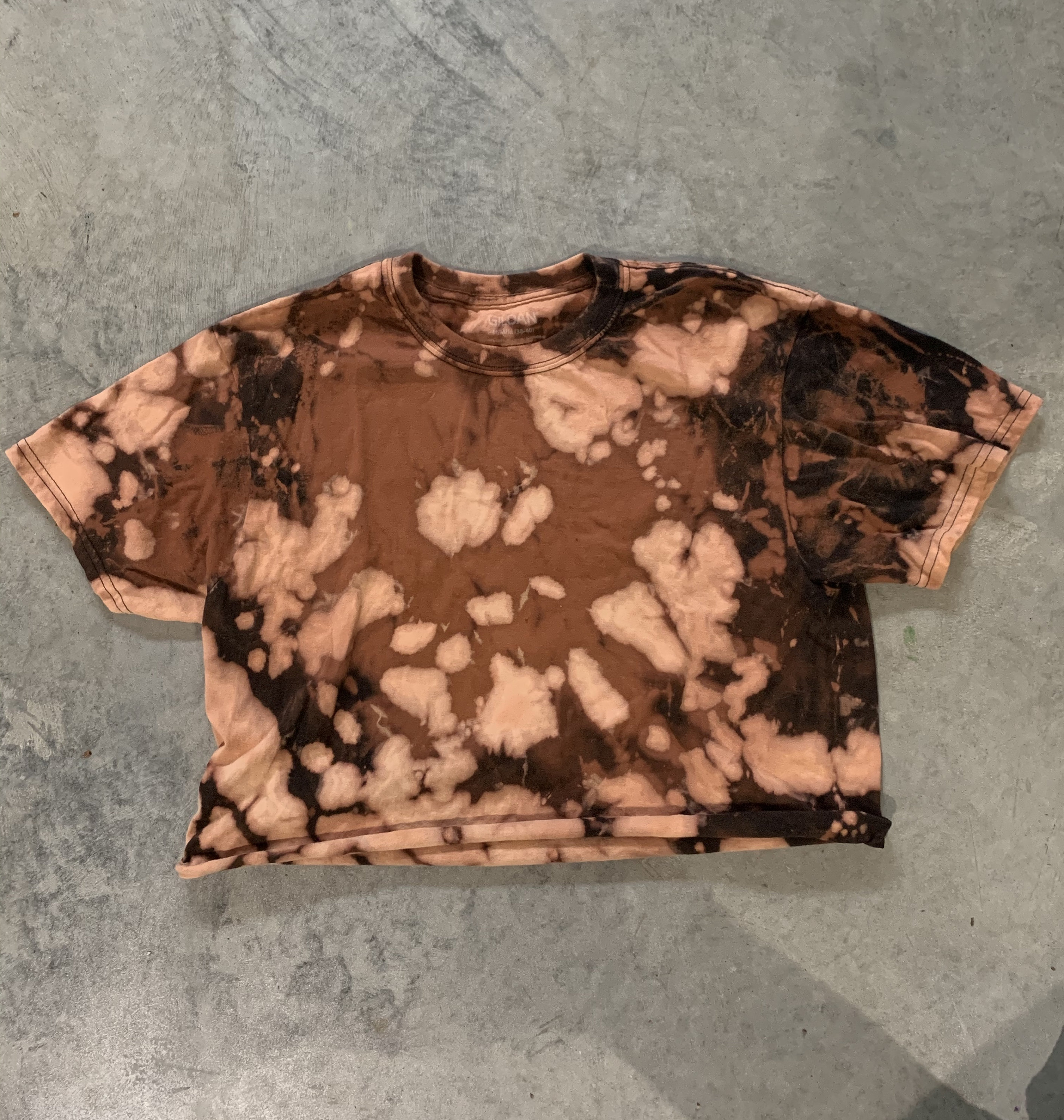 black bleached crop top