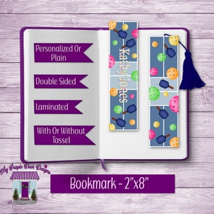 Bookmark - PERSONALIZED Just deck the halls with pickleballs - Birch wood Bookmark - PERSONALIZED Just deck the halls with pickleballs - Birch wood