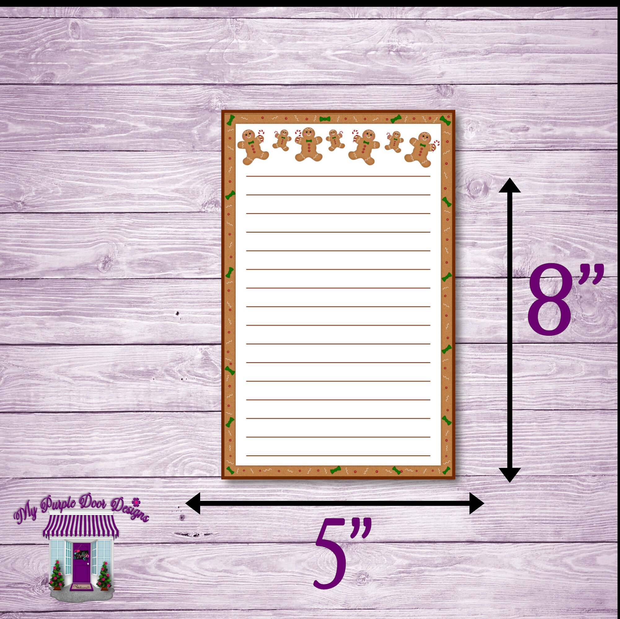 Gingerbread Note Design Gingerbread Men 5
