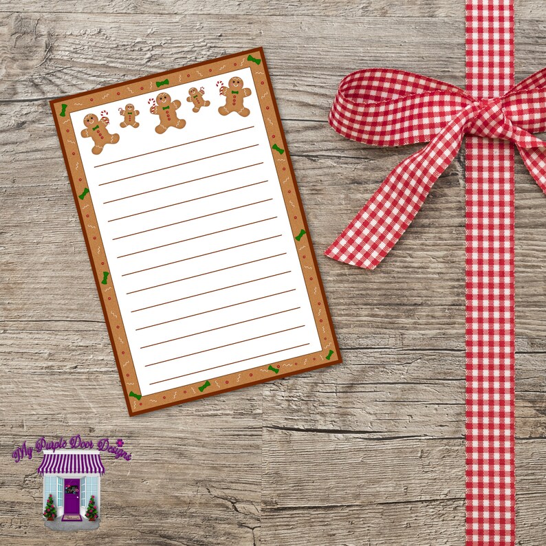 Gingerbread Note Design Gingerbread Men 5