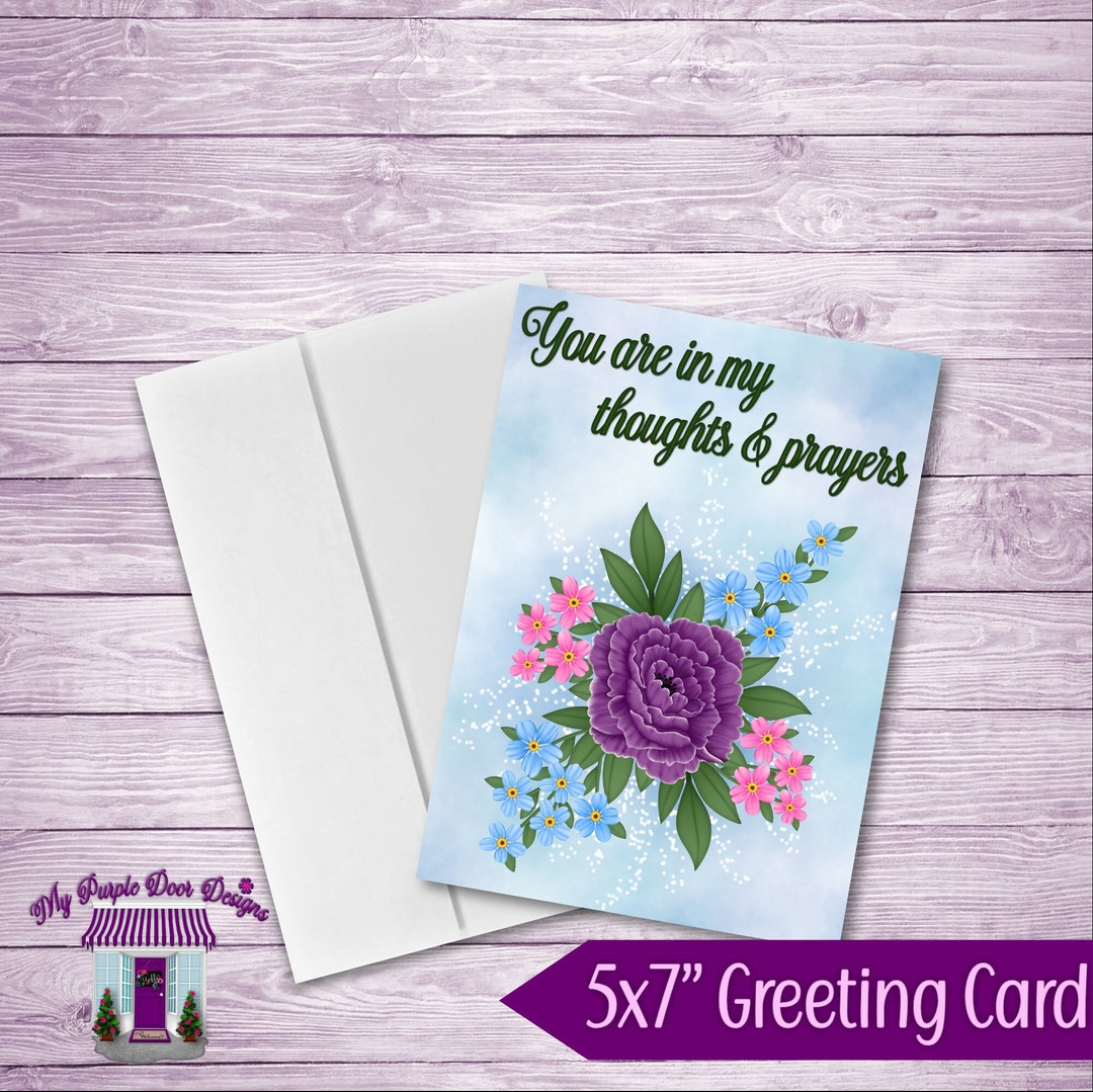 You Are in My Thoughts and Prayers Greeting Card, 5x7" Card With ...