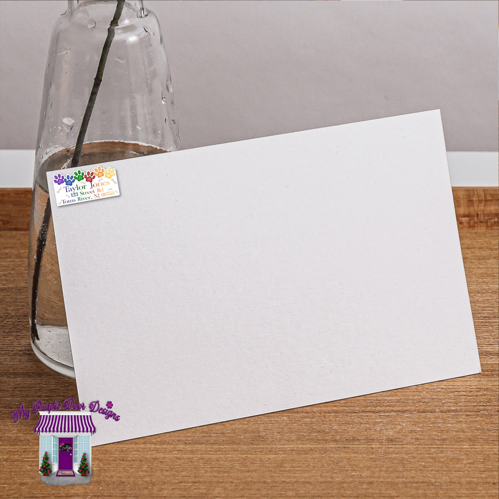 Dog Paws Return Address Labels, Personalized Mailing Address Stickers ...
