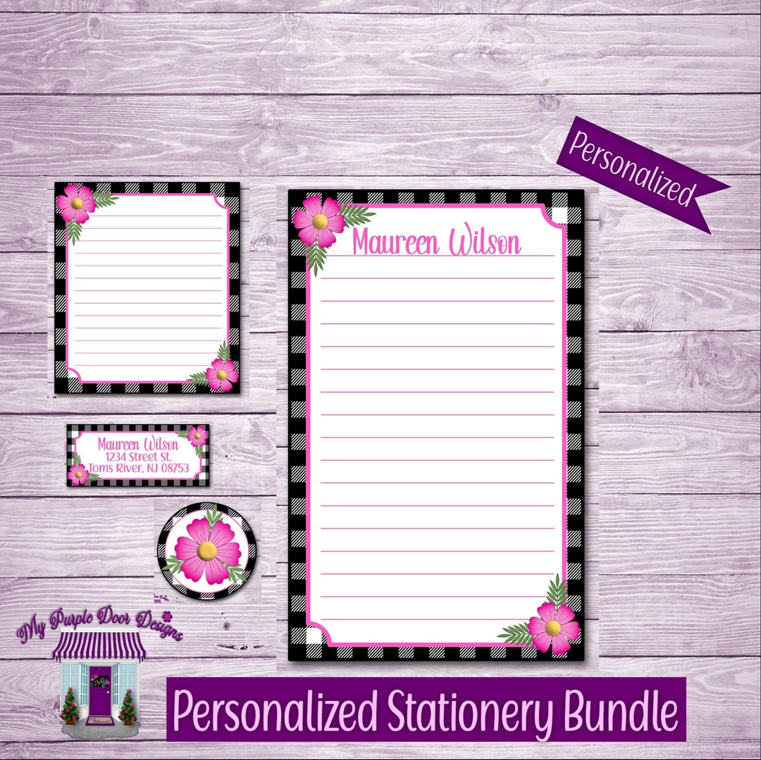 Personalized Stationery Set, 5"x8" Personalized Notepad, Mini Notepad ...