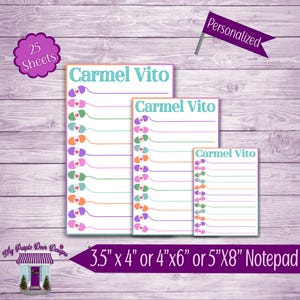 Yarn Notepad: Personalizable Memo Pad, Choice of - 3.5"x4", 4"x6", or 5"x8". Cute Note Pad For Crochet, Knitting Lover Gift, Stationery Set