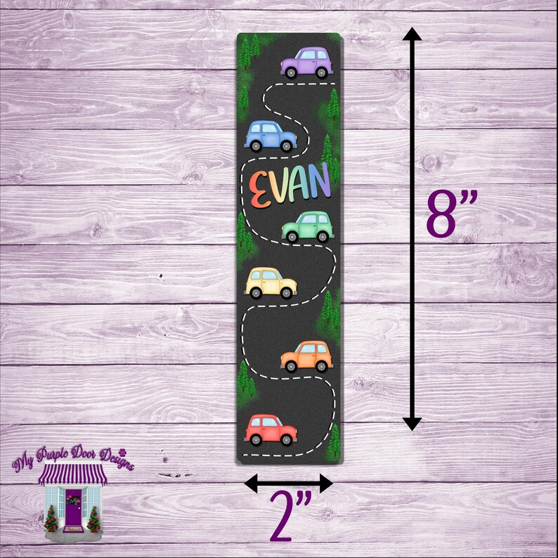 Little Car Bookmark, Personalized, Double Sided With or Without Tassel ...