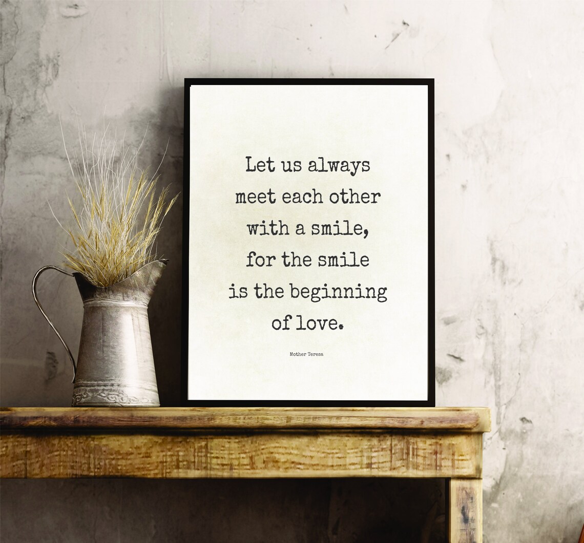 Let Us Always Meet Each Other With a Smile Digital Download Etsy
