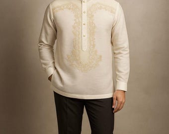 Barong Tagalog Filipino Formal Shirt Philippine National Costume #1531