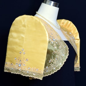 Traje de Mestiza Embroidered  Bolero | Maria Clara Filipiniana | Gold Formal Philippine National Costume #5587
