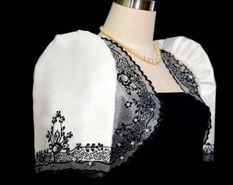 Traje De Mestiza Embroidered Bolero Maria Clara Filipiniana Ivory