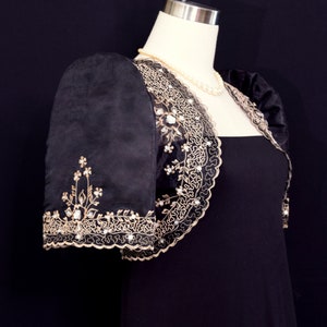 Traje de Mestiza Embroidered Bolero Maria Clara Filipiniana Black Formal Philippine National Costume #5562A