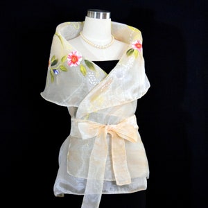Women&#39;s Wrap Around Formal Hand Painted Barong  #5760B