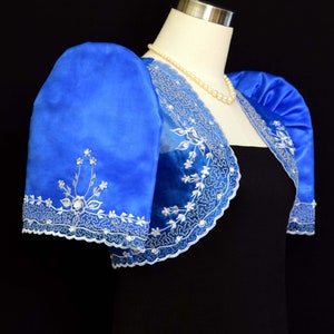 Traje de Mestiza Embroidered Bolero Maria Clara Terno  Philippine Fashion Royal Blue National Costume #5565