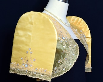 Traje de Mestiza Embroidered  Bolero | Maria Clara Filipiniana | Gold Formal Philippine National Costume #5587