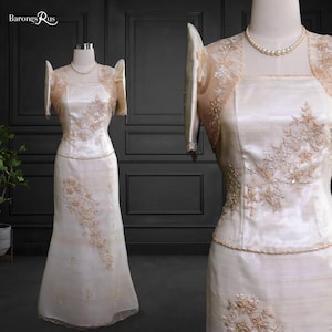 Mestiza Gown Filipino Formal Baro Philippine National Costume #5004