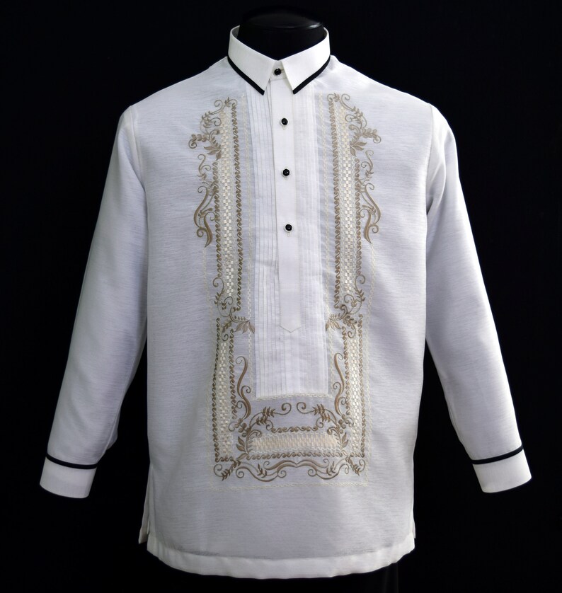 Barong Tagalog Filipino Tuxedo Shirt Philippine National Etsy