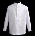 White Barong Tagalog |  Filipino Formal Shirt | Philippine National Costume #1080W