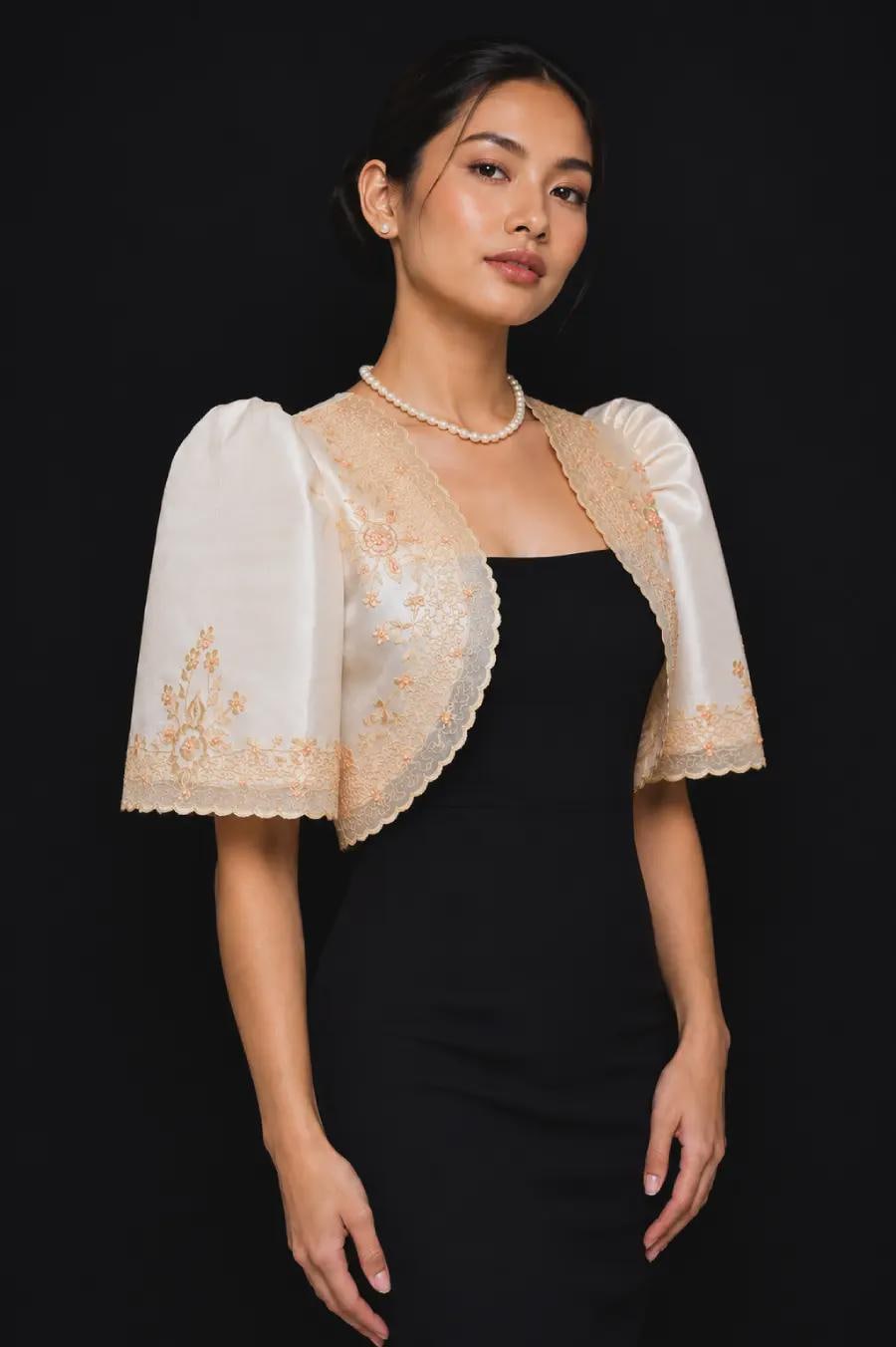 women's light pink chinese dress Qipao | Short Modern for Women Bubble Sleeve Dress Belle Colour:Dusty Rose atf-sm-10.10.25 Please note these are