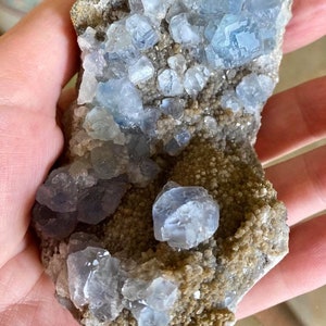 Light Blue Raw Fluorite Specimen from China 3.7&quot; x 2.4&quot; #12 Sale