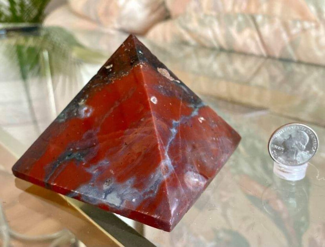 SALE オーシャンジャスパーピラミッド　497g Ocean Jasper Pyramid 3.6”x3.1” #437 Sale - Etsy