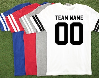 Football Fan Shirt: Personalized Name and Number - Cotton Jersey