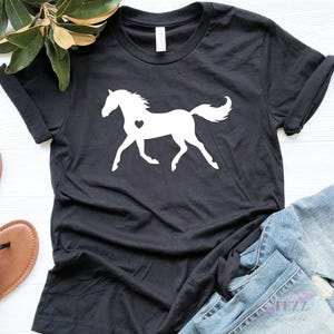 Horse Shirt, Horse Lover Gift, Equestrian T-Shirt, Horse Riding Tee, Western Cowgirl Top, Country Girl Shirt, Horse Graphic Tee image 4