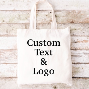 Custom Tote Bag,  Personalized Tote Bags, Promotional Tote Bag, Your Text, Image,  Trade Show Gift Bag, Custom Shopper, Shopping Bags,