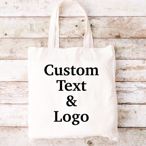 Custom Tote Bag,  Personalized Tote Bags, Promotional Tote Bag, Your Text, Image,  Trade Show Gift Bag, Custom Shopper, Shopping Bags,