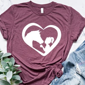 Horse Lover Shirt, Horse Heart Shirt, Horse Girl Shirt, Gift For Horse Owner, Horses Shirt, Equestrian Shirt, horse lover gift image 4