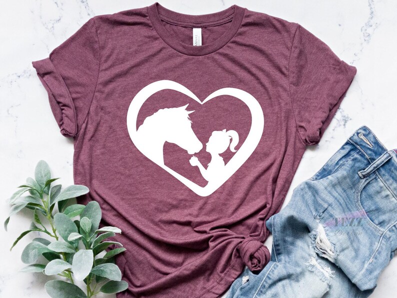 Horse Lover Shirt, Horse Heart Shirt, Horse Girl Shirt, Gift For Horse Owner, Horses Shirt, Equestrian Shirt, horse lover gift image 4
