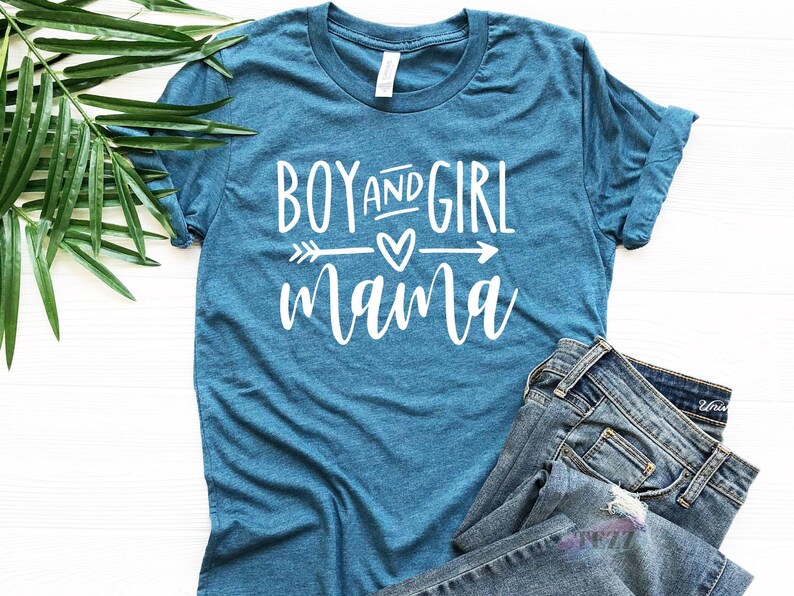 Boy And Girl Mama Shirt, Mama Shirt, Gift For Mom, Mothers Day Gift, Mothers Day Shirt immagine 3