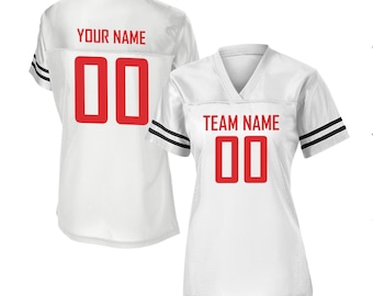 Personalized Football Jersey: Custom Name and Number for Women