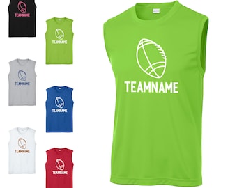 Custom Logo Team Sports Sleeveless Shirt, Personalized Text, Moisture-Wicking, Lightweight