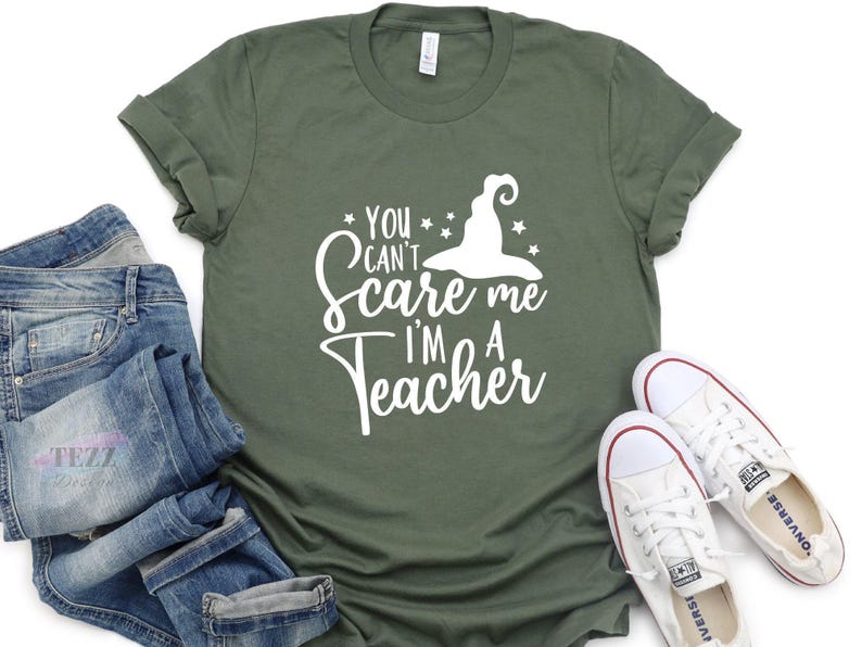 Halloween Teacher Shirt, Halloween Shirt, You Can't Scare Me I'm A Teacher, Teacher Halloween, Teacher Shirts, Gift For Teacher image 5