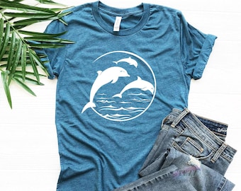 Dolphin Shirt | Dolphin Lover Shirt | Dolphin Gift | Dolphin T-shirt | Gifts for Dolphin Lovers | Retro Vintage | Sea Mammal | Animal Lovers