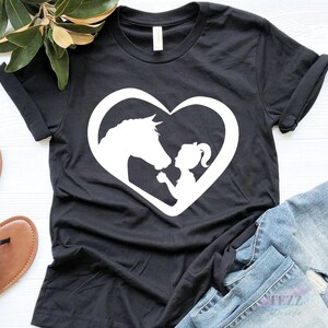Horse Lover Shirt, Horse Heart Shirt, Horse Girl Shirt, Gift For Horse Owner, Horses Shirt, Equestrian Shirt, horse lover gift image 3