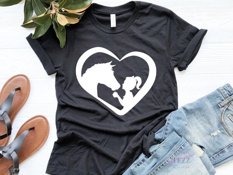 Horse Lover Shirt, Horse Heart Shirt, Horse Girl Shirt, Gift For Horse Owner, Horses Shirt, Equestrian Shirt, horse lover gift image 3