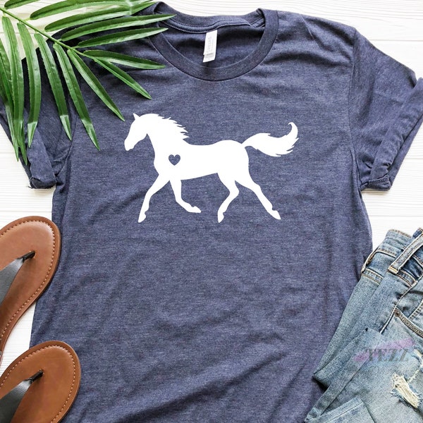 Horse Shirt, Horse Child Shirt, Girls Horse Shirt, Gift For Horse Owner, Farmer Shirt, Horse Trainer Gift, Horse T Shirt, White Horse Shirt