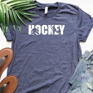 Hockey T-Shirt, Hockey Tee, Ice Hockey Shirt, Hockey Player Shirt, Hockey Gifts, Hockey Coach Shirt, Love Hockey Shirt, hockey lover gift Bild 1