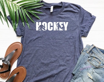 Hockey T-Shirt, Hockey  Tee, Ice Hockey Shirt, Hockey Player Shirt, Hockey Gifts, Hockey Coach Shirt, Love Hockey Shirt, hockey lover gift