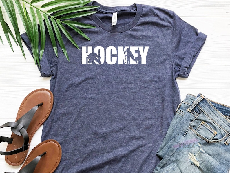 Hockey T-Shirt, Hockey Tee, Ice Hockey Shirt, Hockey Player Shirt, Hockey Gifts, Hockey Coach Shirt, Love Hockey Shirt, hockey lover gift Bild 1