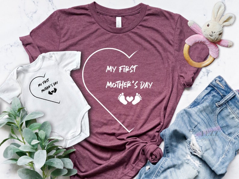 1st Mothers Day Shirt Matching Mom Baby Shirt Mothers Day Gift, Mothers Day Gift My First Mother/'s Day Shirt