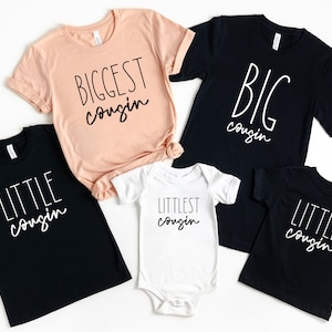 Big Cousin Shirt, Little Cousin Shirt, Biggest Cousin Shirt, Littlest Cousin Shirt, Big Cousin Tshirt, Matching Cousin Tee, Cousin Shirt