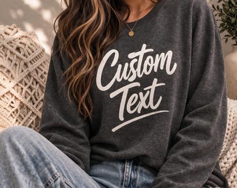 Personalized Unisex Long Sleeve Shirt - Custom Text on Front or Back