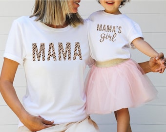 Mama Leopar Shirt, Leopard Print Tee | Sueded Jersey | Mother Daughter Match, Keepsake