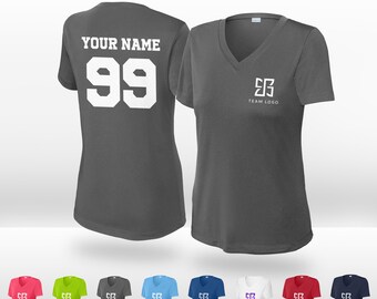 Women's V-Neck Moisture-Wicking Shirt: Breathable, Lightweight Fit