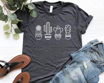 Cactus Shirt | Plant Mom Shirts | Plant Lover Shirt | Cactus Lover Gift |  Cactus Tshirt Women | Crazy Plant Lady | Gardening Shirts